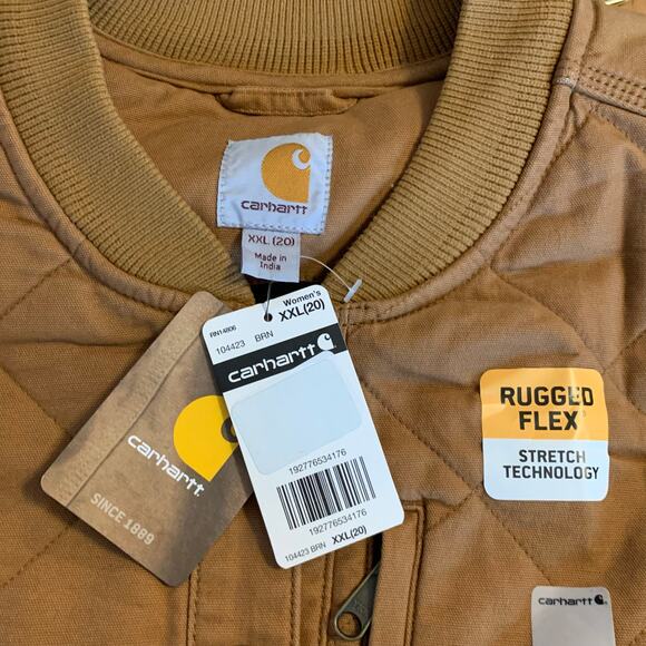 Carhartt Women's Rugged Flex Relaxed Fit Vest, Brown XXL (20) Quilted NEW - Picture 8 of 12